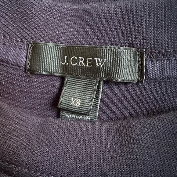 J. Crew Sequin Hem Navy Blue Sweatshirt Preppy Glam Twee Sporty Prep XS - Picture 3 of 6